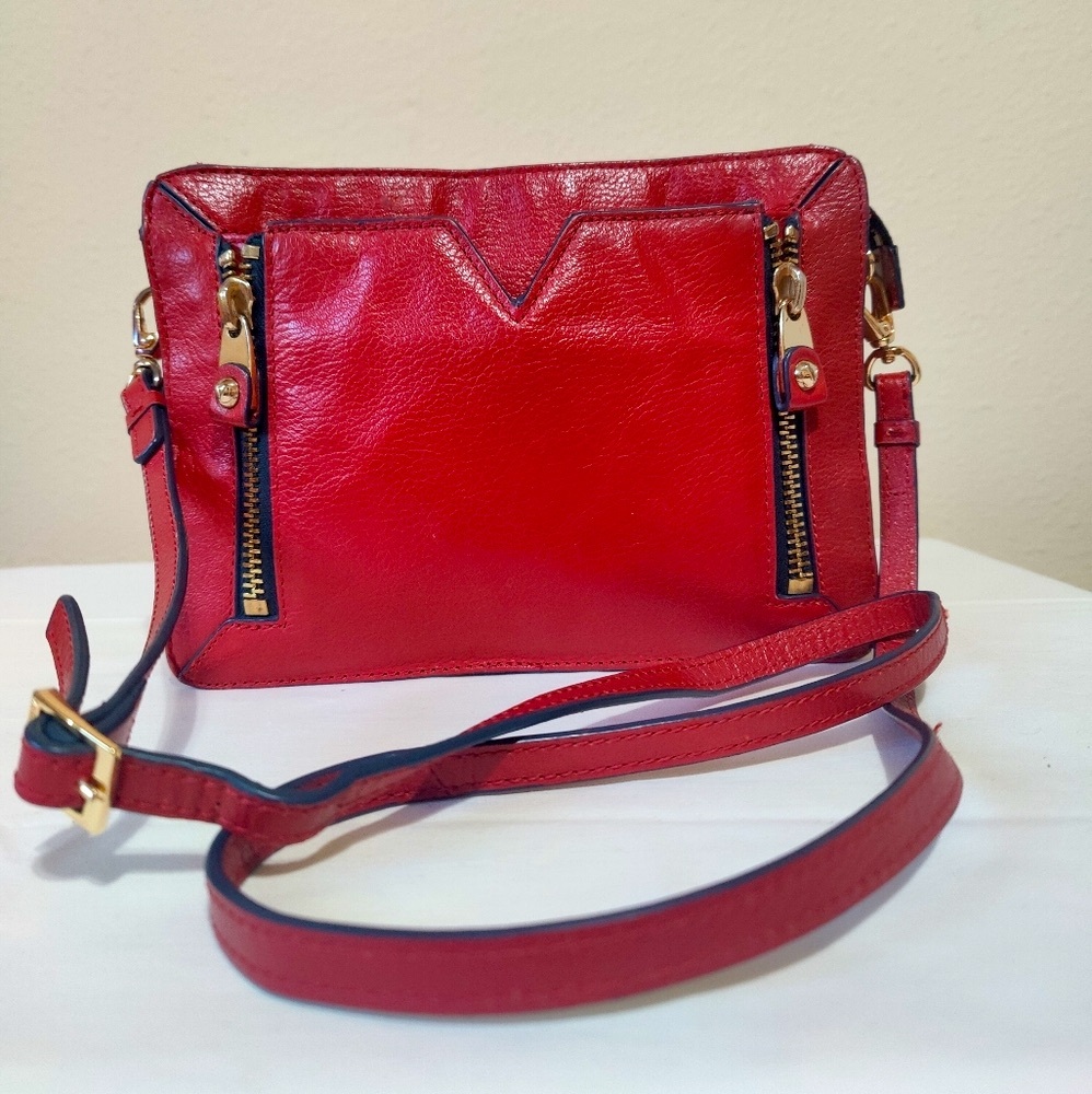 Vince Camuto Red Leather Crossbody Bag